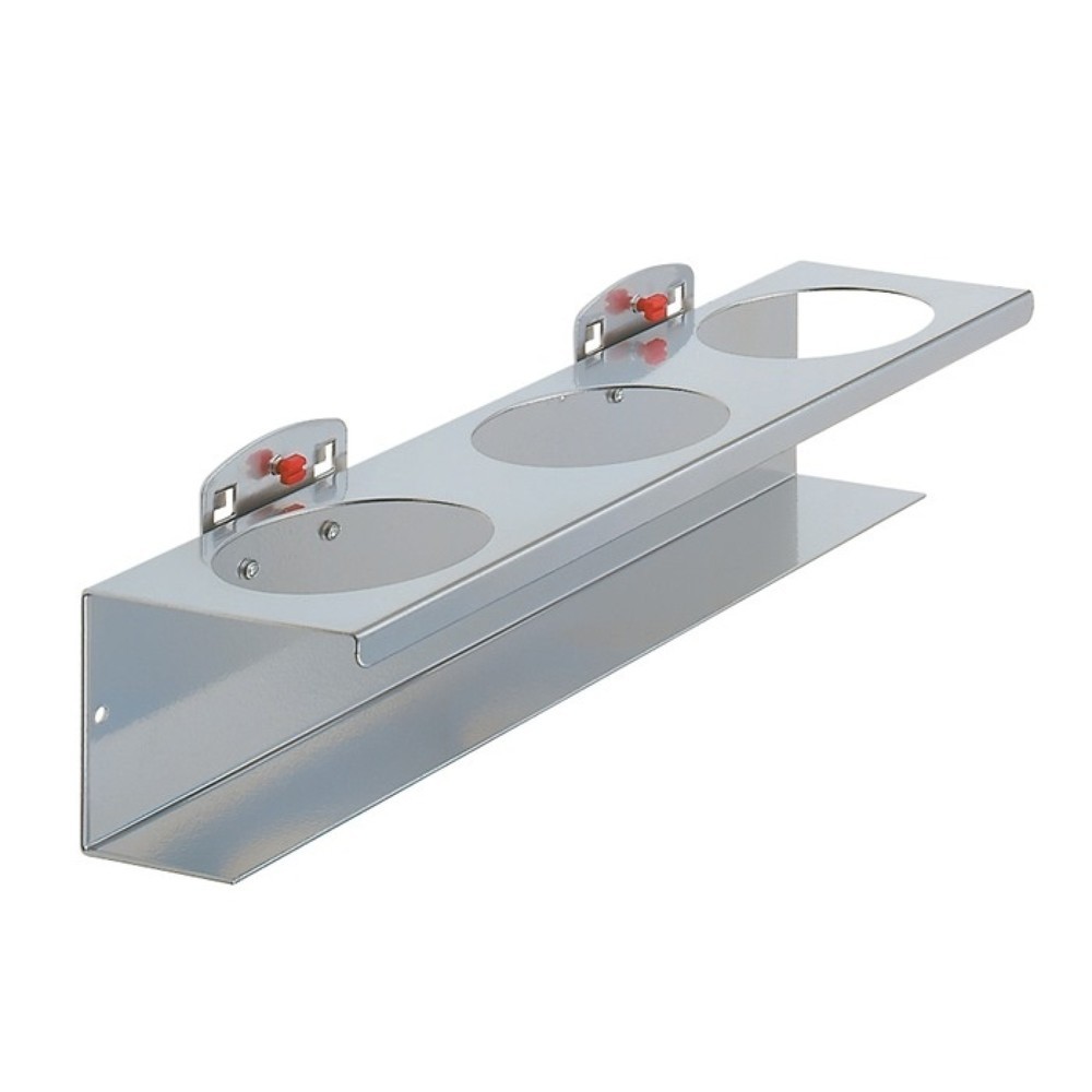 Produktabbildung: Kappes RasterPlan  Dosenhalter, Breite 300 mm Ø 70 mm, 3-fach, passend für Lochplatten