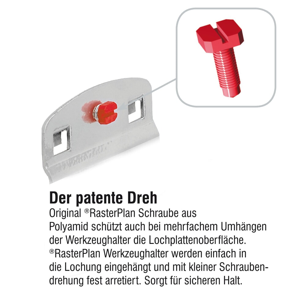 Produktabbildung Nr. 3: Kappes RasterPlan Werkzeughalter, einfach, gerader Dorn, Tiefe 100 mm