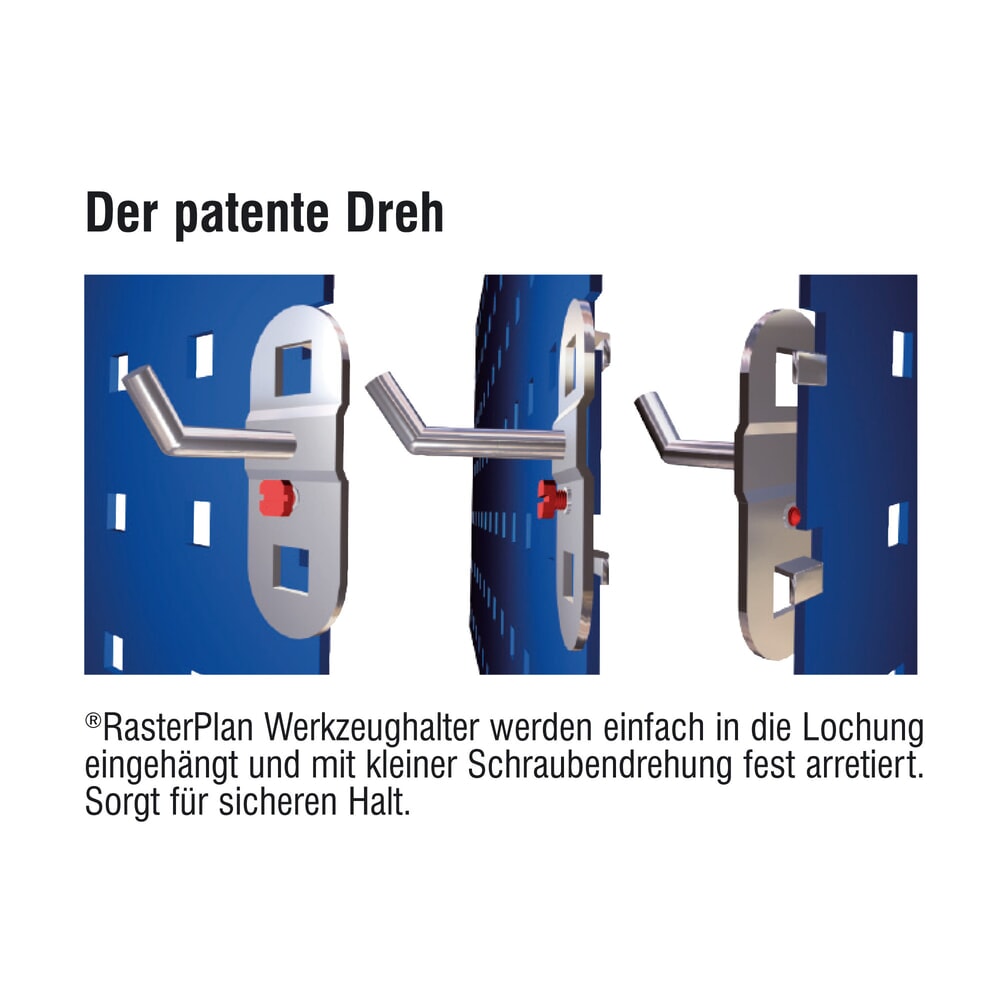 Produktabbildung Nr. 4: Kappes RasterPlan Werkzeughalter, einfach, gerader Dorn, Tiefe 100 mm