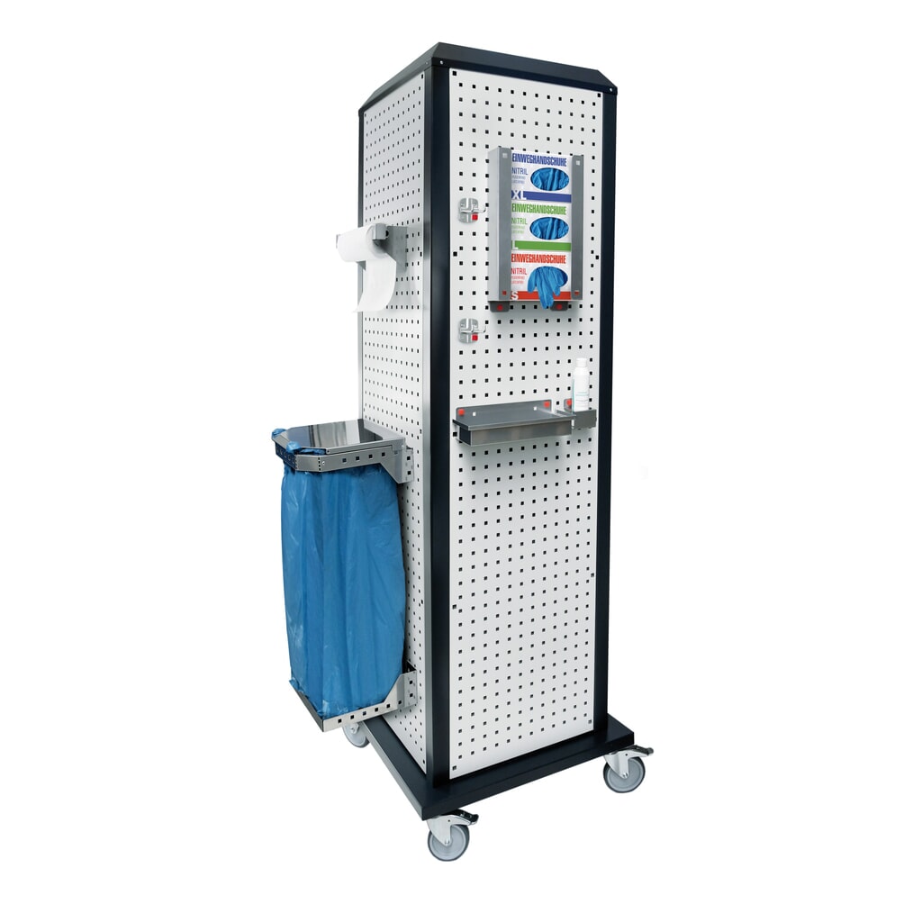 Kappes RasterPlan Hygienestation, mobil, ohne Tür, HxBxT 2.175 x 700 x 700 mm, Modell 2 Produktabbildung: Kappes RasterPlan Hygienestation, mobil, ohne Tür, HxBxT 2.175 x 700 x 700 mm, Modell 2