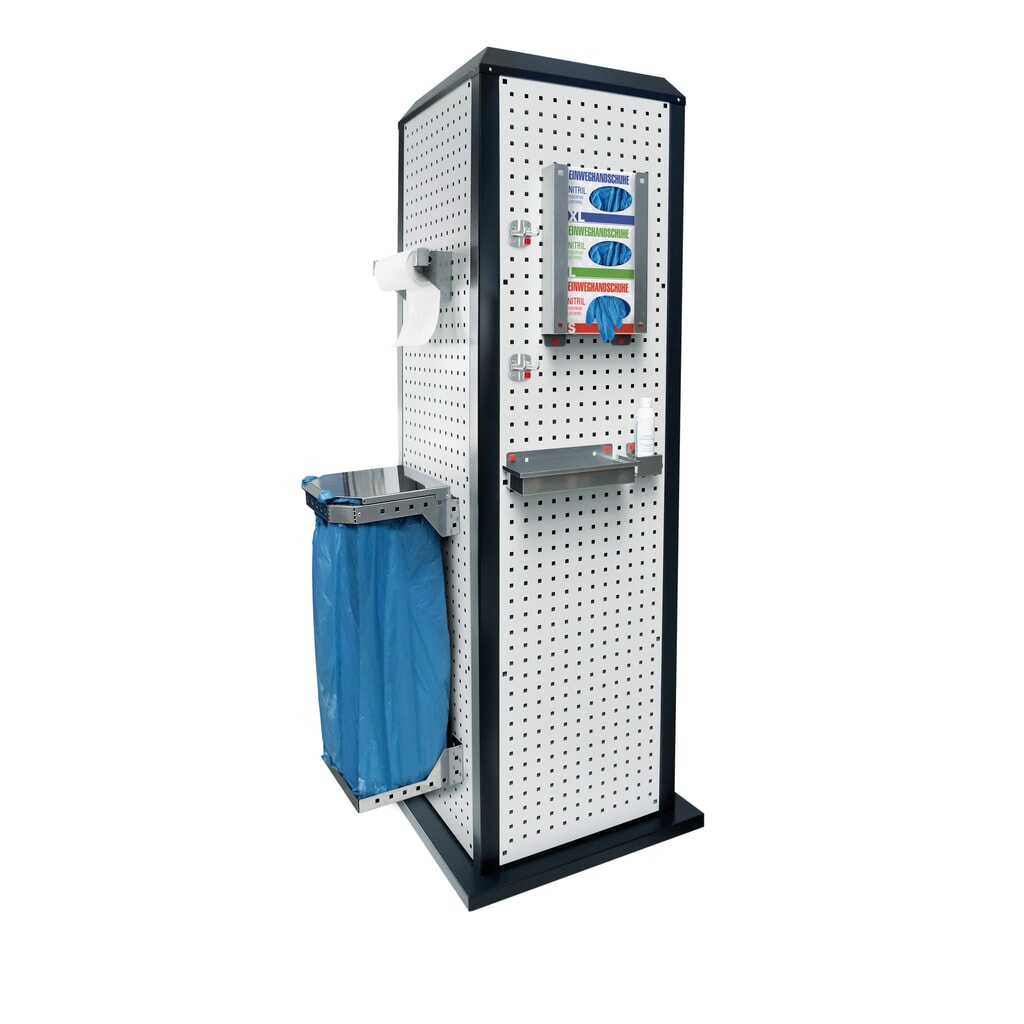 Kappes RasterPlan Hygienestation, stationär, ohne Tür, HxBxT 2.015 x 700 x 700 mm, Modell 2 Produktabbildung: Kappes RasterPlan Hygienestation, stationär, ohne Tür, HxBxT 2.015 x 700 x 700 mm, Modell 2