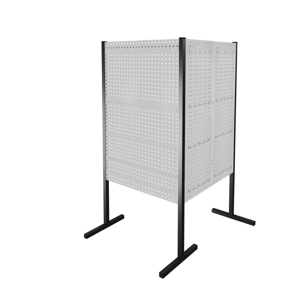 Produktabbildung: Kappes RasterPlan 2 Loch-/2 Schlitzplatten, Doppelfeld 90°, H 2.000 mm, lichtgrau