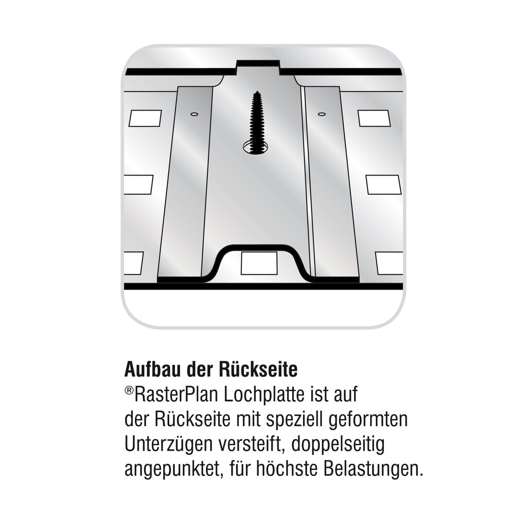 Produktabbildung Nr. 5: Kappes RasterPlan Lochplatte, HxB 450 x 500 mm, enzianblau