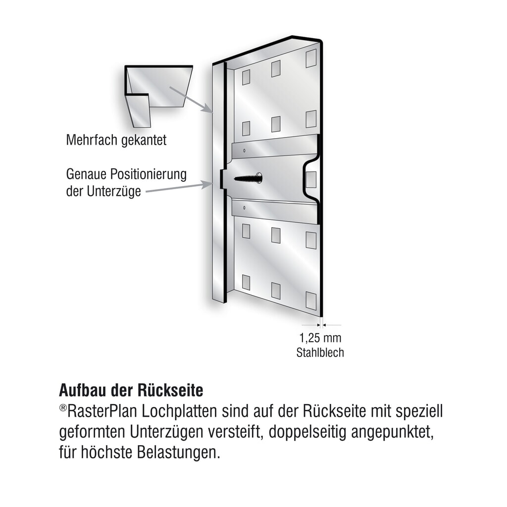 Produktabbildung Nr. 6: Kappes RasterPlan Lochplatte, HxB 450 x 500 mm, enzianblau