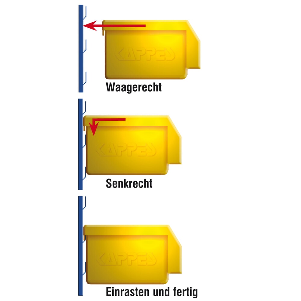 Produktabbildung Nr. 6: Kappes ®RasterPlan Magazinschrank, HxBxT 1.950 x 1.000 x 410 mm, mit Lagersichtkasten, 72 Stück (HxBxT 130 x 140 x 290 mm), Sichtfenstertüren, lichtgrau