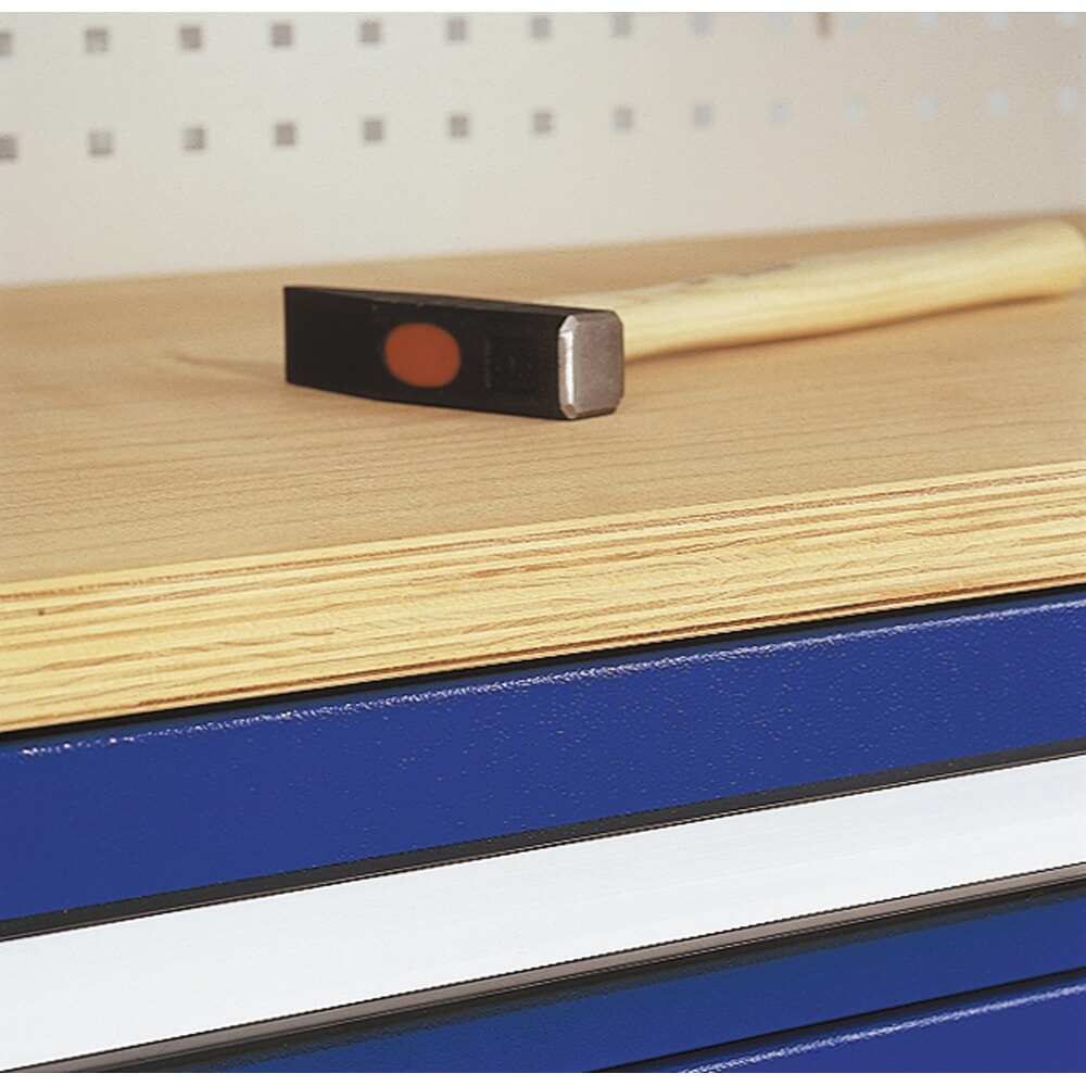 Produktabbildung Nr. 4: Kappes ®RasterPlan Schubladenschrank Leergehäuse, HxBxT  1.950 x 1.000 x 600 mm, Lochplattentüren, lichtgrau, enzianblau