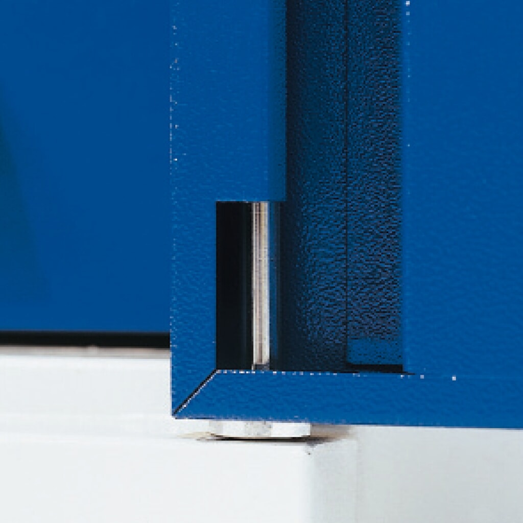 Produktabbildung Nr. 2: Kappes RasterPlan Vertikalschrank, HxBxT 1.950 x 1.000 x 600 mm, 4 Auszüge mit Lochplatten, Doppelwandtür, lichtgrau, enzianblau