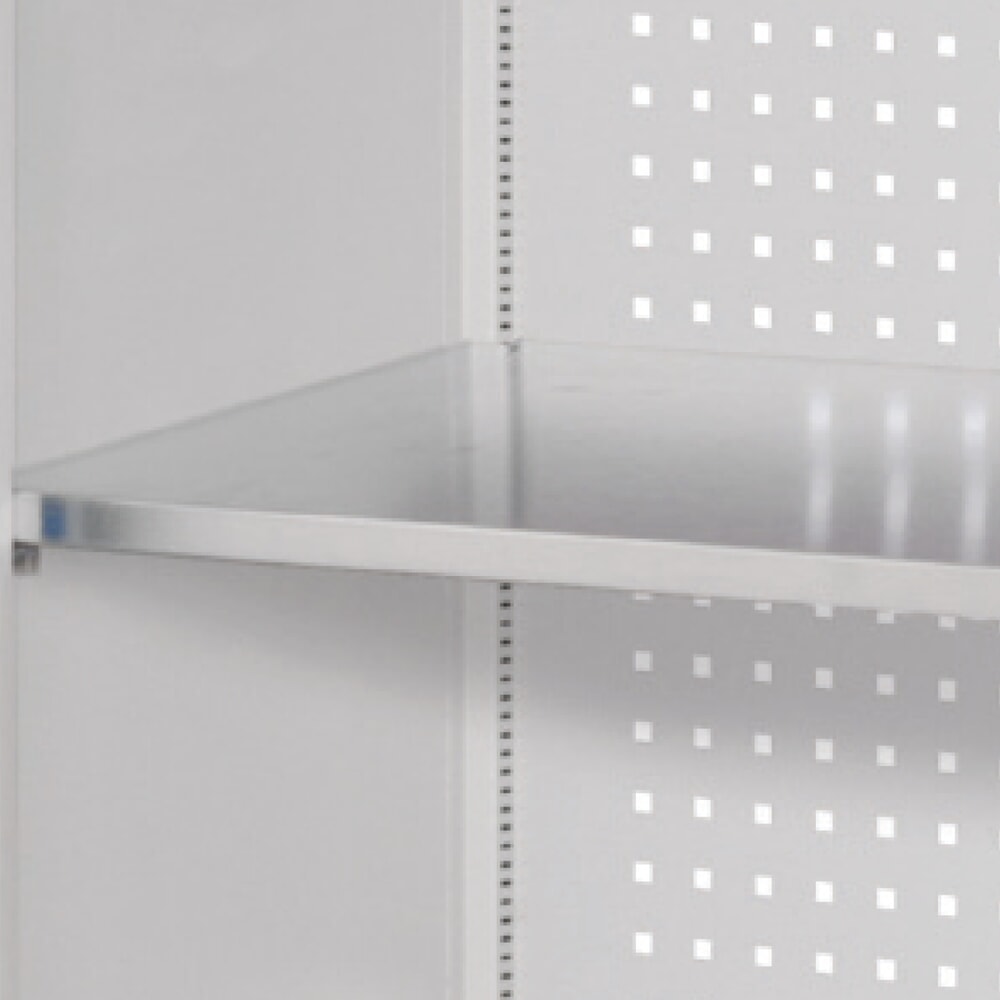 Produktabbildung Nr. 3: Kappes ®RasterPlan Werkzeugschrank, HxBxT 1.950 x 1.000 x 410 mm, 2 Fachböden, Türinnenseite Schlitzplatten, lichtgrau, enzianblau