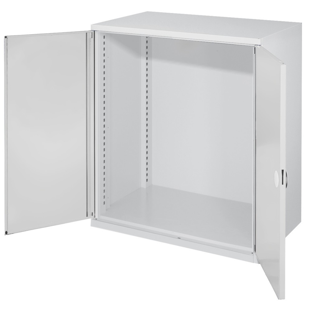 Produktabbildung: Kappes Schwerlast-Beistellschrank, Leergehäuse, ohne Mitteltrennwand, Doppelwandtür, HxBxT 1.110 x 1.000 x 600 mm, lichtgrau