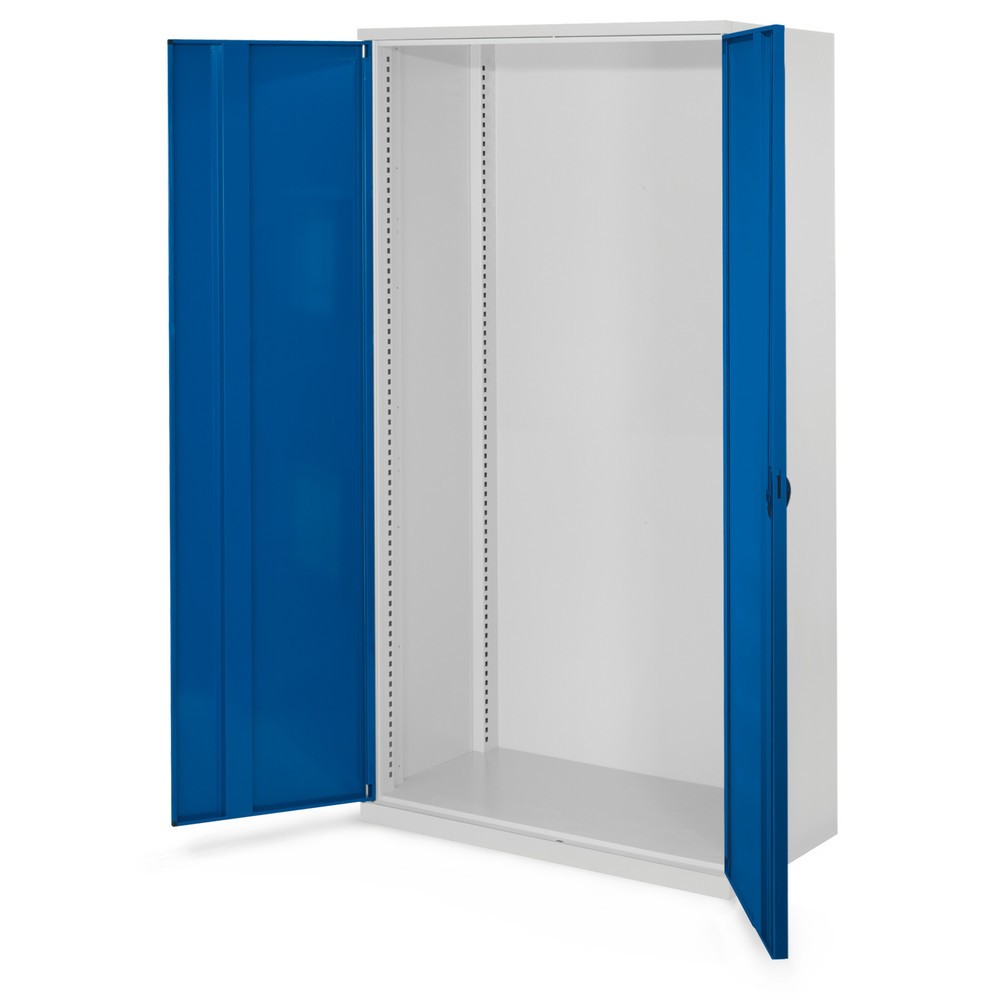 Produktabbildung: Kappes Schwerlastschrank Leergehäuse, ohne Mitteltrennwand, HxBxT 1.950 x 1.000 x 600 mm, Vollblechtür, lichtgrau, enzianblau