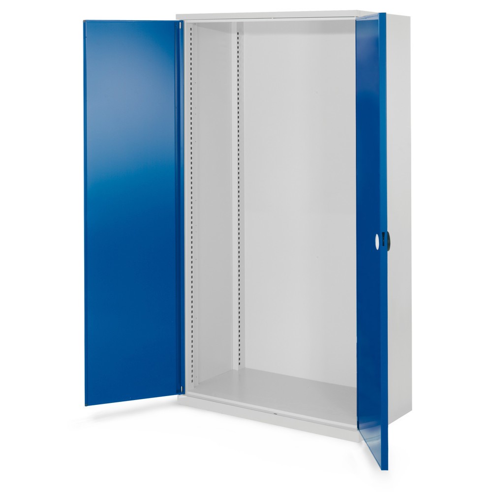 Produktabbildung Nr. 1: Kappes Schwerlastschrank Leergehäuse, ohne Mitteltrennwand, HxBxT 1.950 x 1.000 x 600 mm, Doppelwandtür, lichtgrau, enzianblau