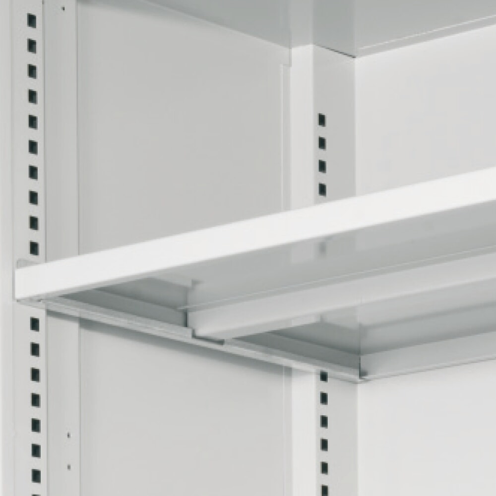 Produktabbildung Nr. 3: Kappes Schwerlastschrank Leergehäuse, ohne Mitteltrennwand, HxBxT 1.950 x 1.000 x 600 mm, Türinnenseite mit RasterPlan Schlitzplatten, lichtgrau, enzianblau