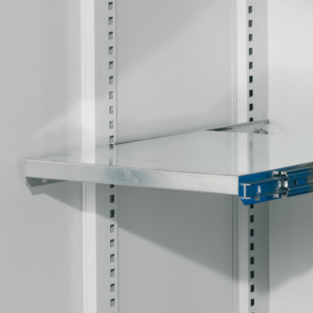 Produktabbildung Nr. 5: Kappes Schwerlastschrank Leergehäuse, ohne Mitteltrennwand, HxBxT 1.950 x 1.000 x 600 mm, Türinnenseite mit RasterPlan Schlitzplatten, lichtgrau, enzianblau