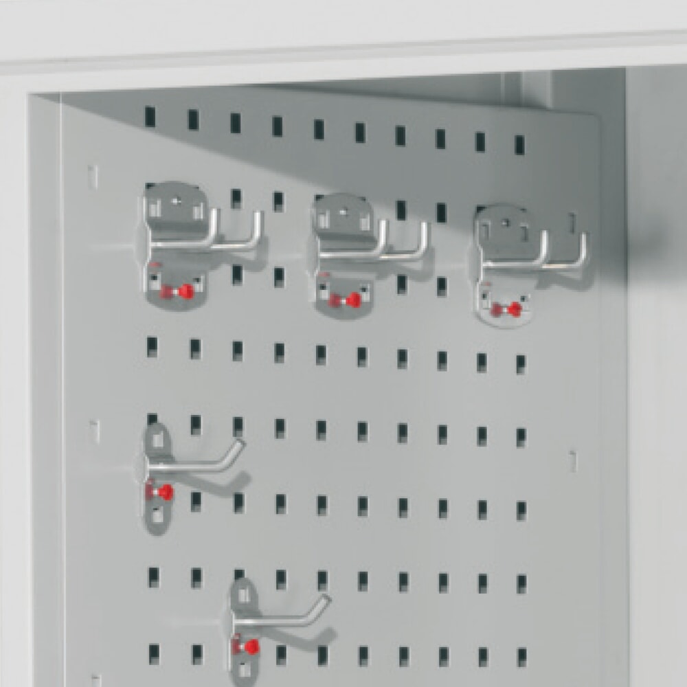 Produktabbildung Nr. 4: Kappes Schwerlastschrank ohne Mitteltrennwand, HxBxT 1.950 x 1.000 x 600 mm, Vollblechtür, 4 Böden, lichtgrau, enzianblau