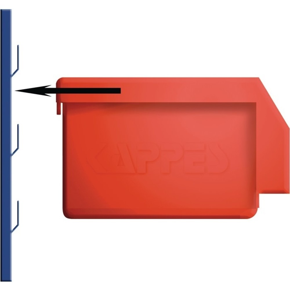 Produktabbildung Nr. 2: Kappes Sichtlagerkasten, PE rot, L160xB105xH75mm