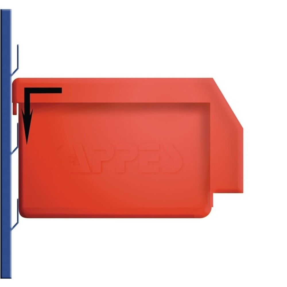 Produktabbildung Nr. 3: Kappes Sichtlagerkasten, PE rot, L160xB105xH75mm