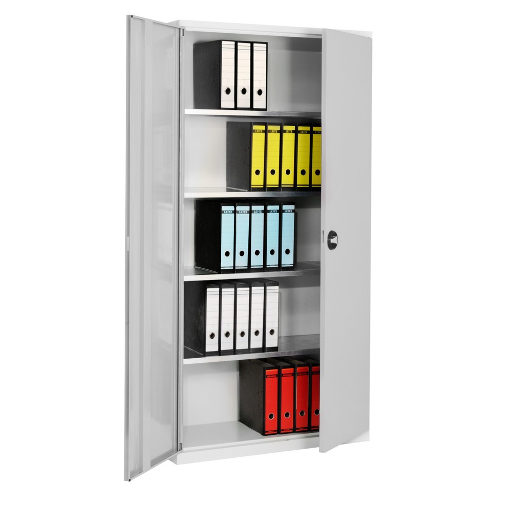 Produktabbildung: Kappes Systemschrank, 4 Fachböden, Vollblechtür, HxBxT 1950 mm x 1000 mm x 410 mm, lichtgrau