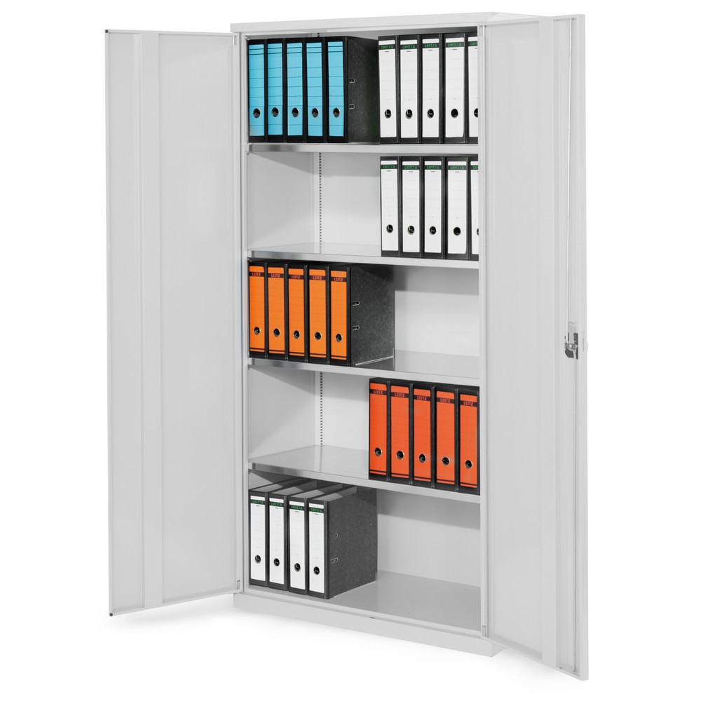 Produktabbildung: Kappes Systemschrank, 4 Fachböden, Vollblechtür, HxBxT 1950 mm x 1000 mm x 500 mm, lichtgrau
