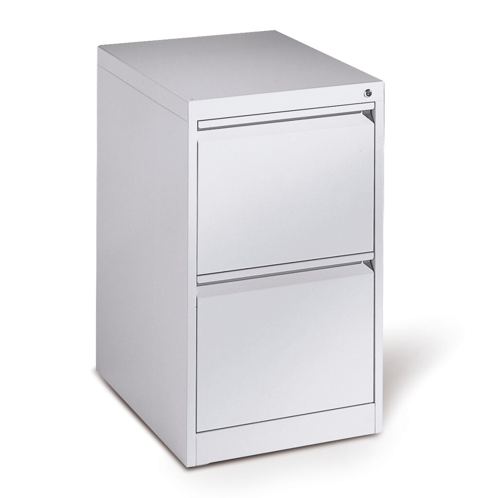 Produktabbildung Nr. 2: C+P Kartei- und Hängeregistraturschrank, 1-bahnig, 2 Schubladen, lichtgrau