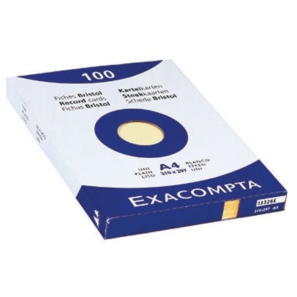 Produktabbildung: Exacompta Karteikarte 10326E DIN A4 blanko gelb 100 St./Pack.