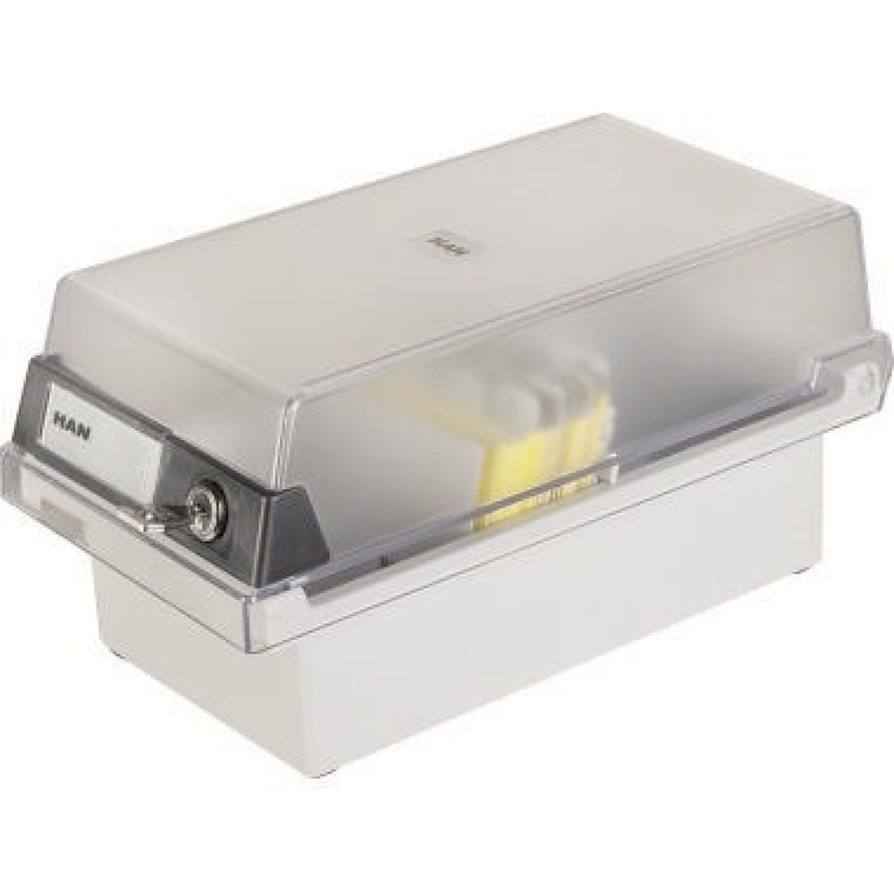 Produktabbildung: HAN Karteikasten 967-S-631 DIN A7 max. 800Karten PS lichtgrau