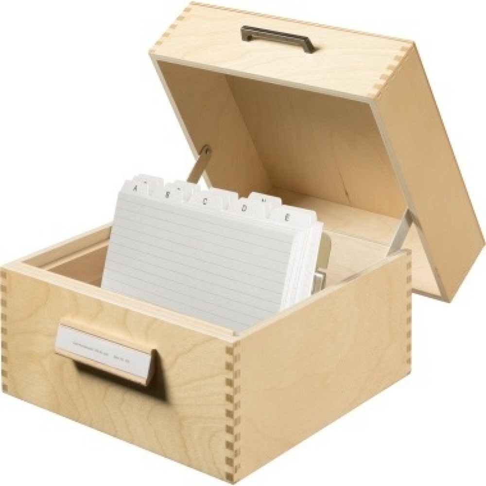 Produktabbildung: HAN Karteikasten 505 DIN A5 quer max. 900Karten Holtz natur