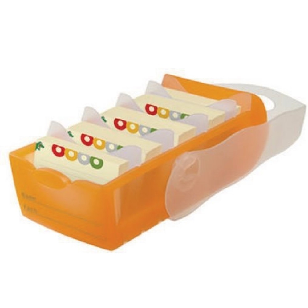 Produktabbildung: HAN Karteikasten CROCO 998-613 DIN A8 PP orange transluzent