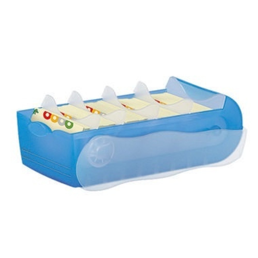 Produktabbildung: HAN Karteikasten CROCO 997-643 DIN A7 PP blau transluzent