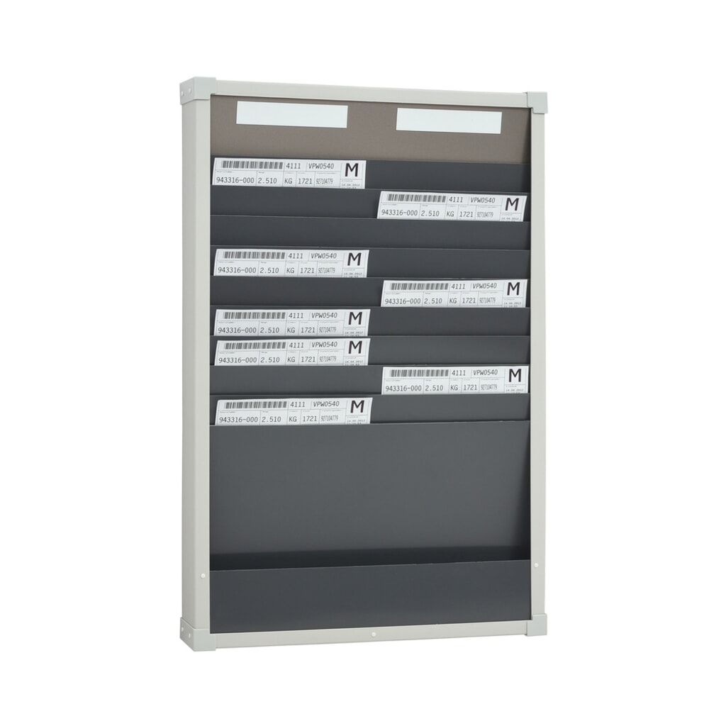 Produktabbildung: EICHNER Karten-Sortiertafel, 2 Reihen je 10 Fächer, HxB 750 x 490 mm