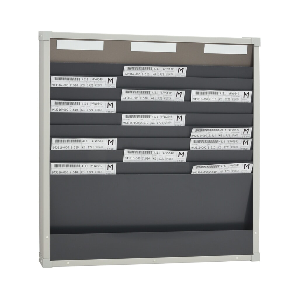 EICHNER Karten-Sortiertafel, 3 Reihen je 10 Fächer, HxB 750 x 720 mm Produktabbildung: EICHNER Karten-Sortiertafel, 3 Reihen je 10 Fächer, HxB 750 x 720 mm