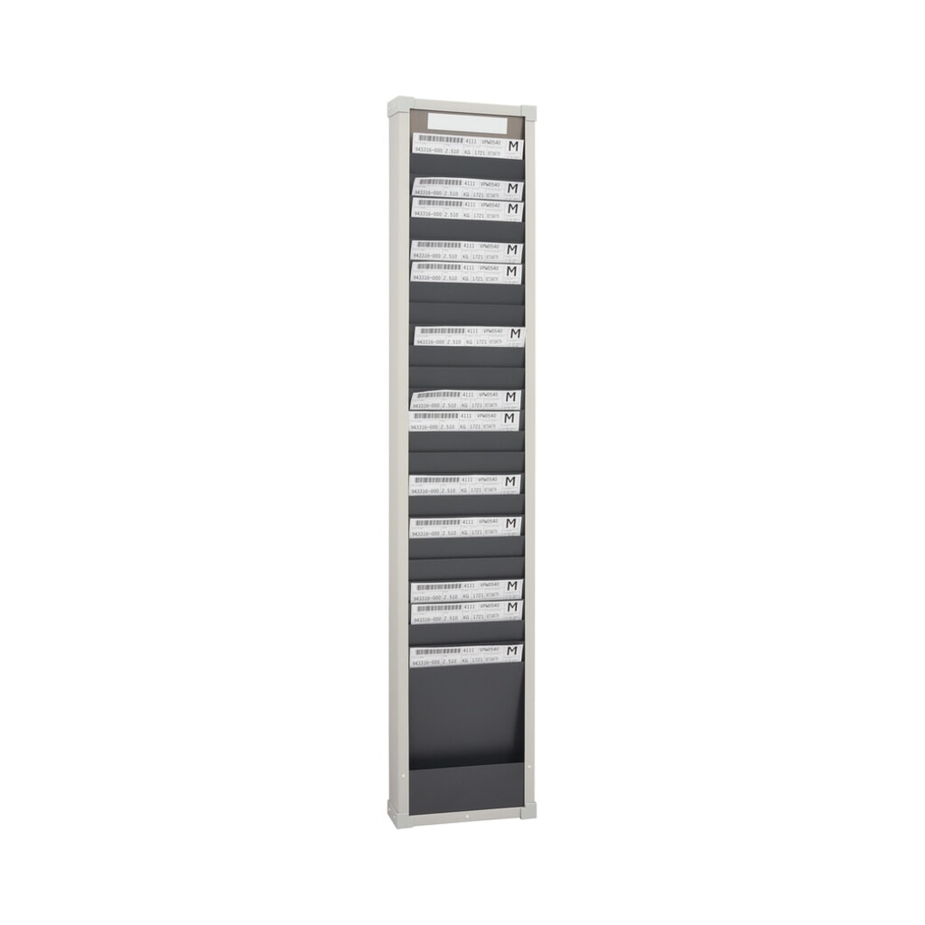 EICHNER Karten-Sortiertafel, 1 Reihe, 25 Fächer, HxB 1.350 x 260 mm Produktabbildung: EICHNER Karten-Sortiertafel, 1 Reihe, 25 Fächer, HxB 1.350 x 260 mm