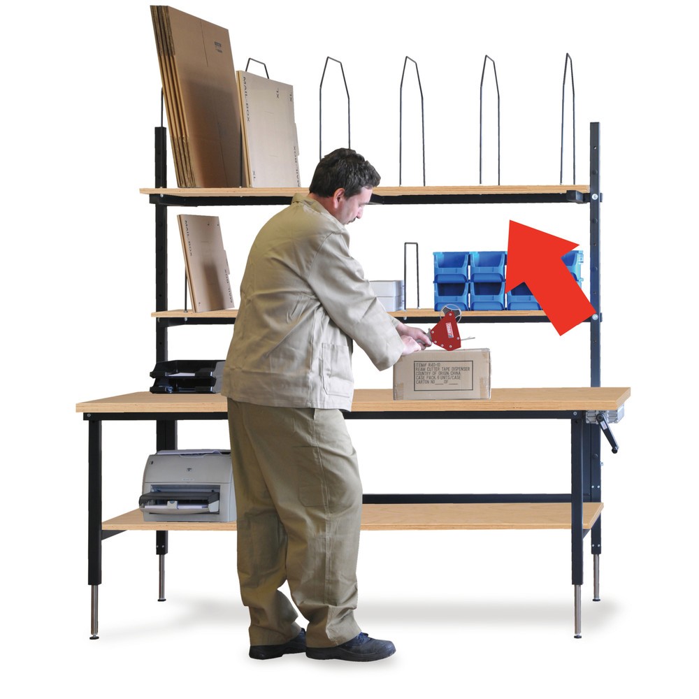 Produktabbildung Nr. 2: Kartonagen-Magazin für Einzelpacktisch Multiplex, Bügelhöhe 550 mm, BxT 1.770 x 600 mm