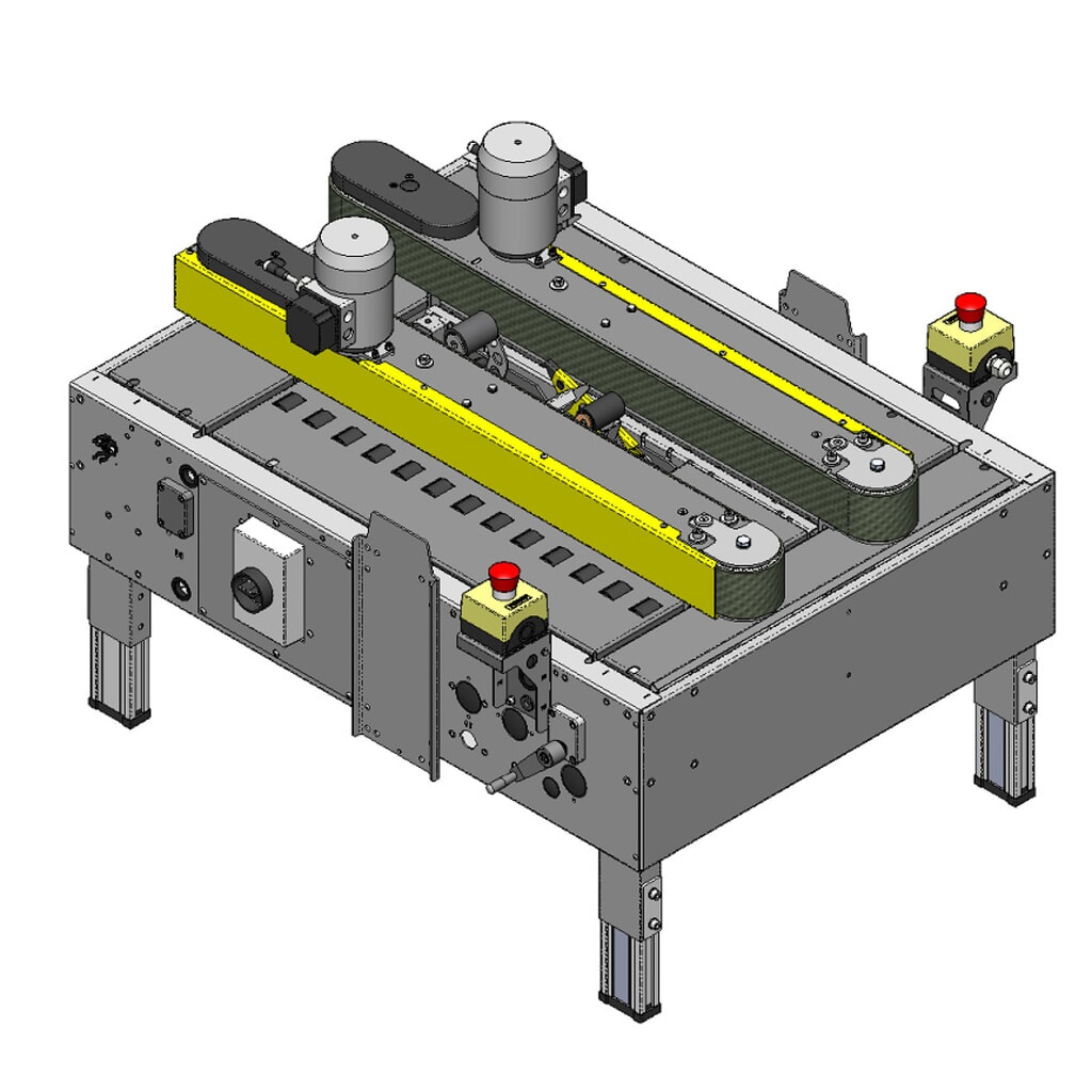 Produktabbildung: SIAT Kartonverschlussmaschine NASTRO-SB™ M5-S-OB, mit 50 mm Verschlussaggregat, für Kartonmaße HxBxT 90 x 150-500 x 150 mm
