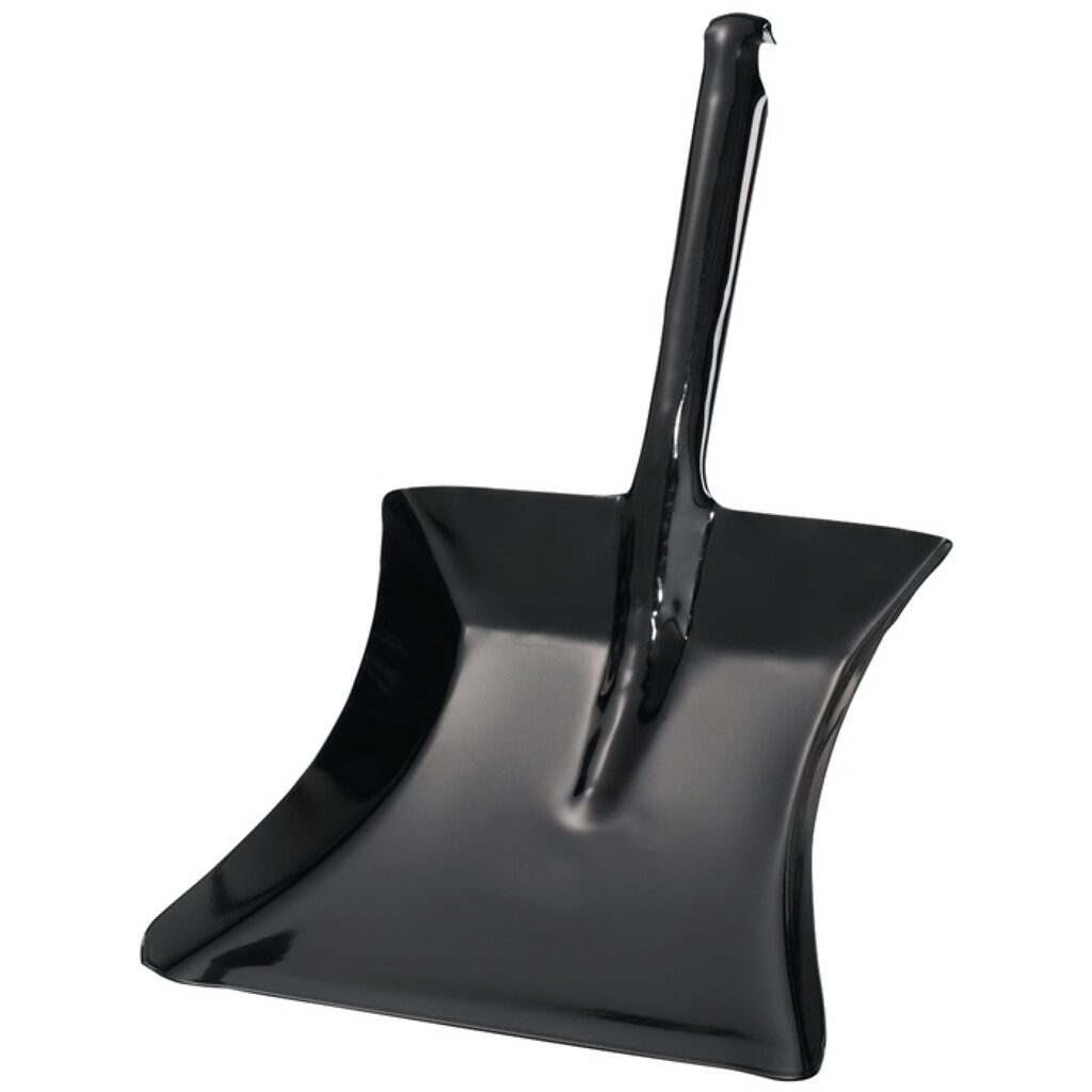 Produktabbildung: Kehrschaufel m.Düllgriff MET schwarz lack.Bl.L230xB260mm