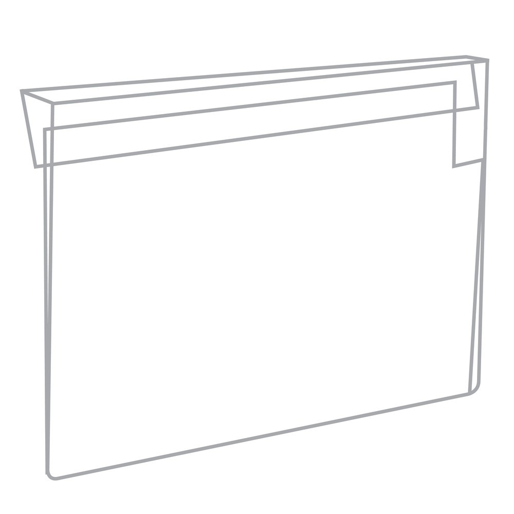 Produktabbildung Nr. 2: Kennzeichnungstasche für Aufsatzrahmen, 100 Stk/VE, DIN A5, Einschub seitlich, transparent