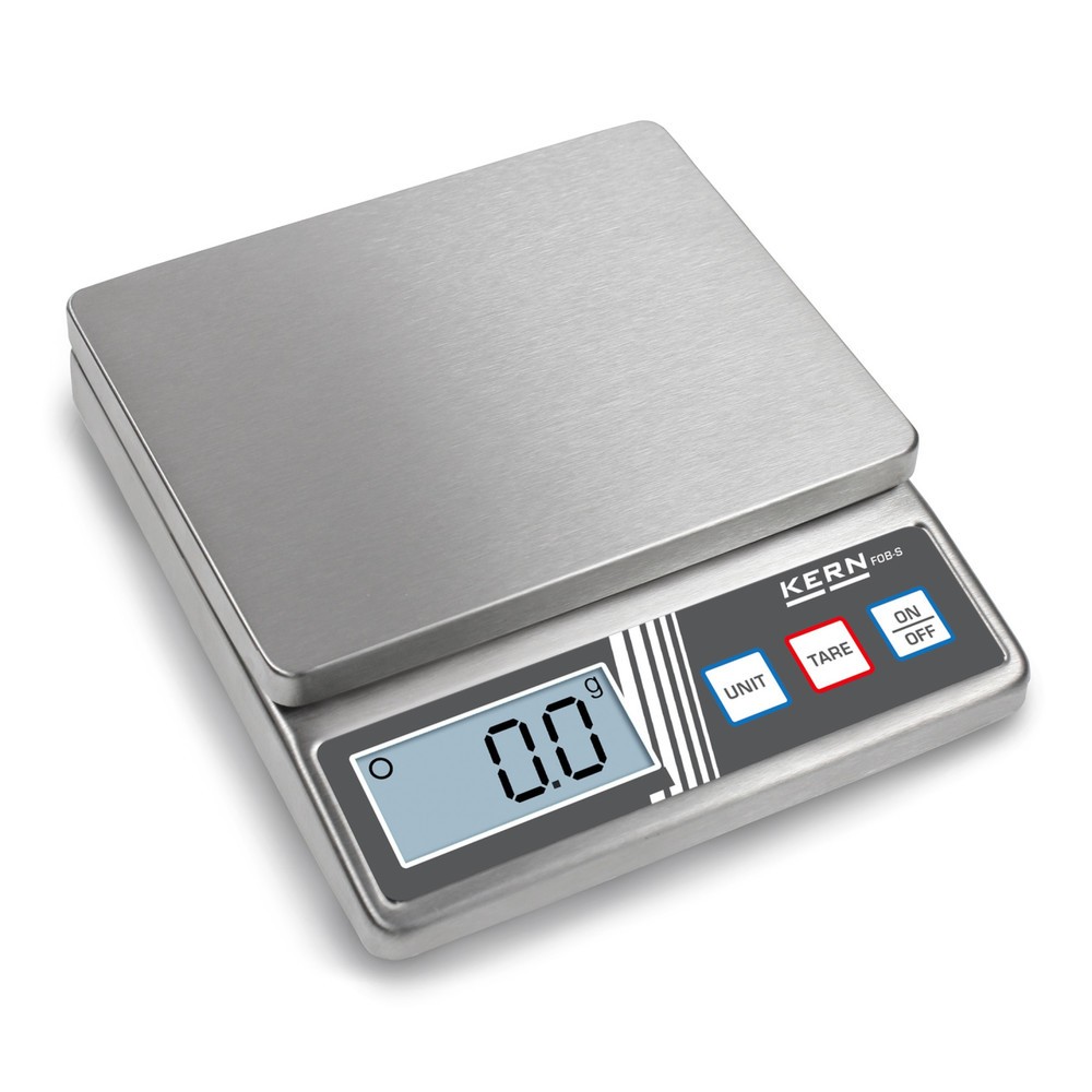 Illustration du produit: KERN Balance de comptoir en acier inoxydable FOB 5K1S, plage de pesée max. 5 kg