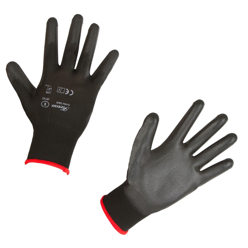 Produktabbildung: Keron PU-Handschuh Gnitter black-Feinstrickhandschuh, Größe 9