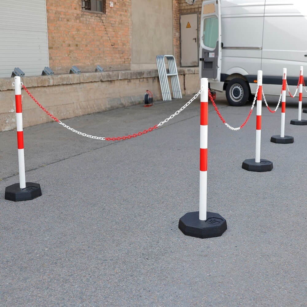Productafbeelding nr. 6: Kettingpalenset dancop KPS, kunststof ketting 25 m, rood/wit, 6 stuks/VE
