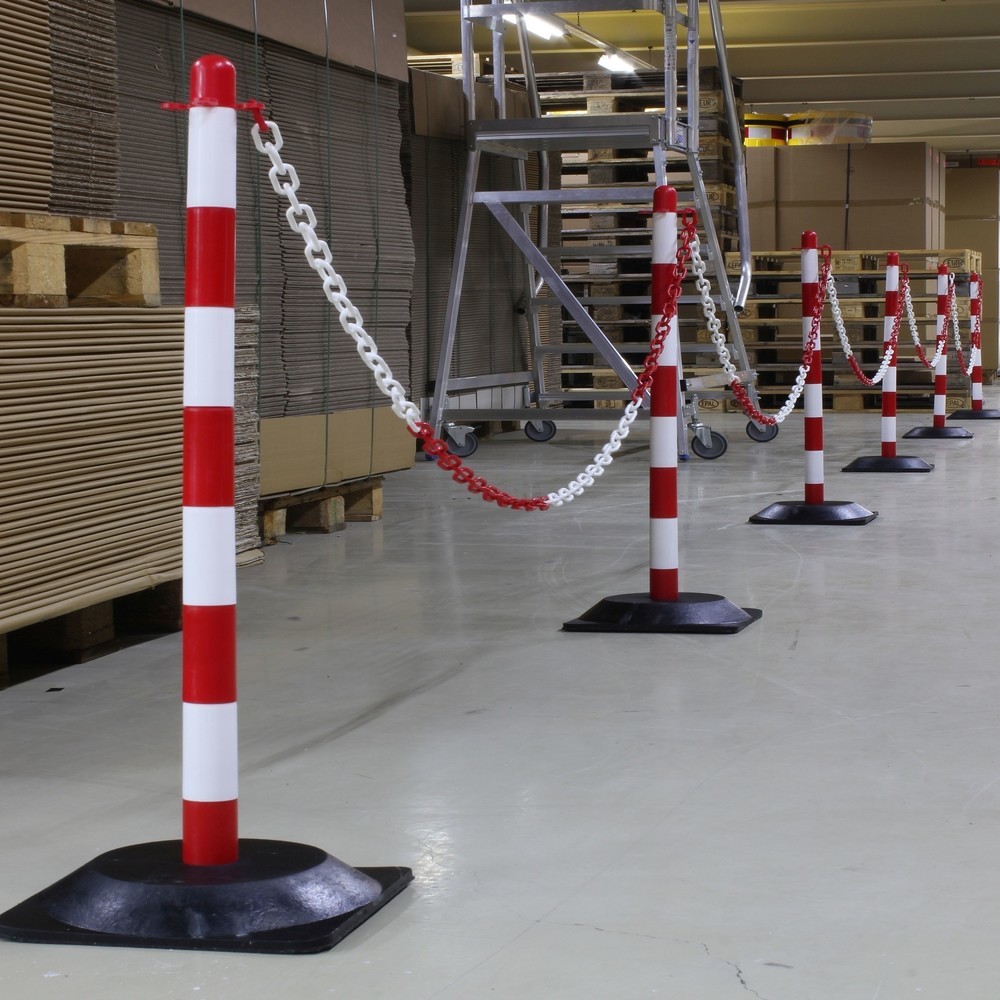Productafbeelding nr. 4: Kettingpalenset dancop LKP, kunststof ketting 10 m, rood/wit, 6 stuks/VE