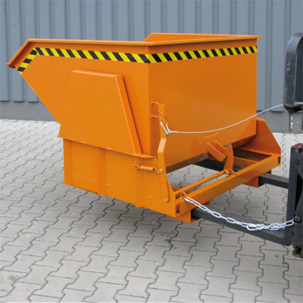 Productafbeelding nr. 2: Kiepcontainer Eichinger® met beschermde afrolsleuven, 1.000 kg, 300 liter, zuiver oranje