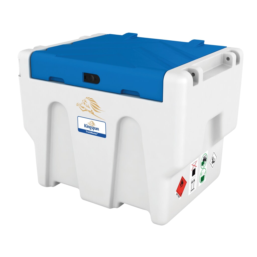 Produktabbildung: Kingspan® BlueTruckMaster®, AdBlue®-Tank, 12 V DC-Pumpe, 35 l/min, automatische Zapfpistole, 430 Liter