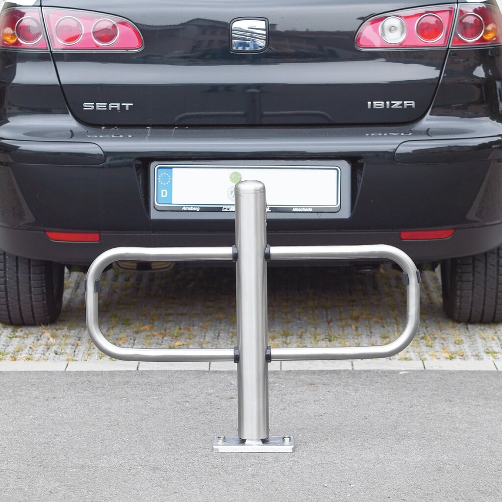 Produktabbildung: URBANUS Kipp-Sperrbügel Edelstahl, abschließbar, Höhe 630 mm