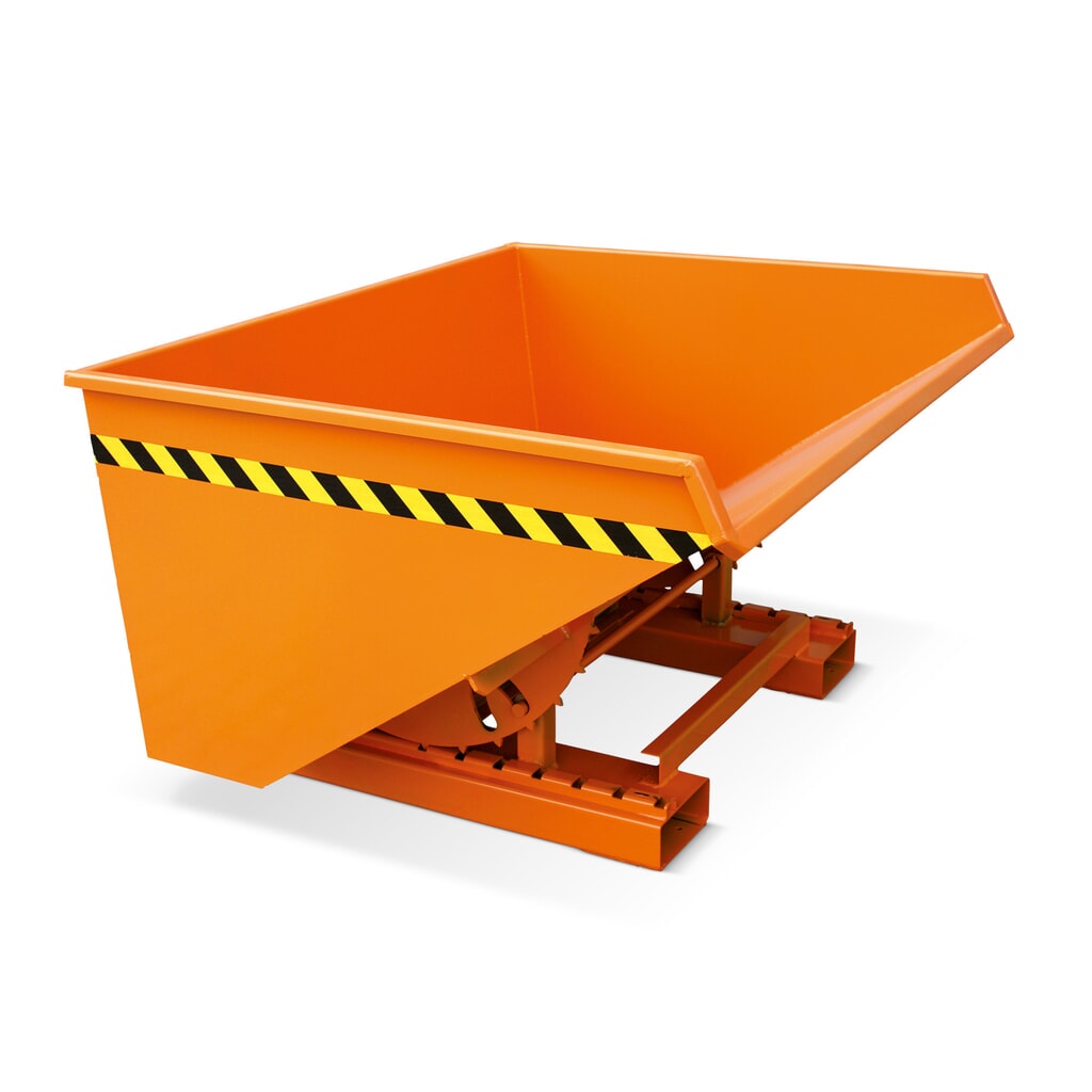 Produktabbildung Nr. 1: Eichinger® Kippbehälter mit Abrollmechanik, lackiert, reinorange, 1.250 l