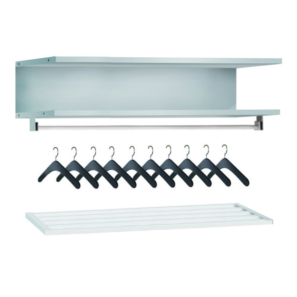 Illustration du produit: Kit de vestiaires pour penderie à casiers verrouillables PAVOY, 10 casiers de rangement, largeur 900 mm