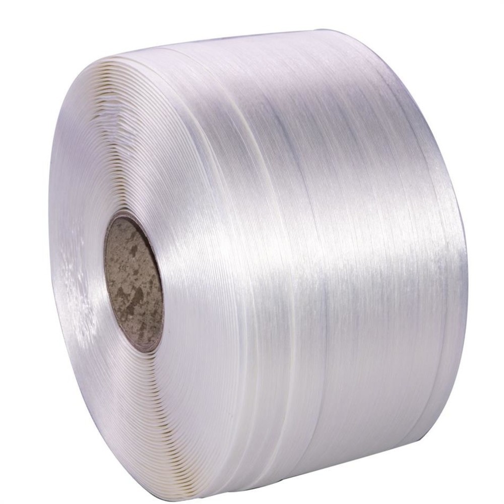 N° de l'image du produit 3 : Kit débutant cerclage avec feuillard textile, feuillard structuré collé, largeur de bande 19 mm