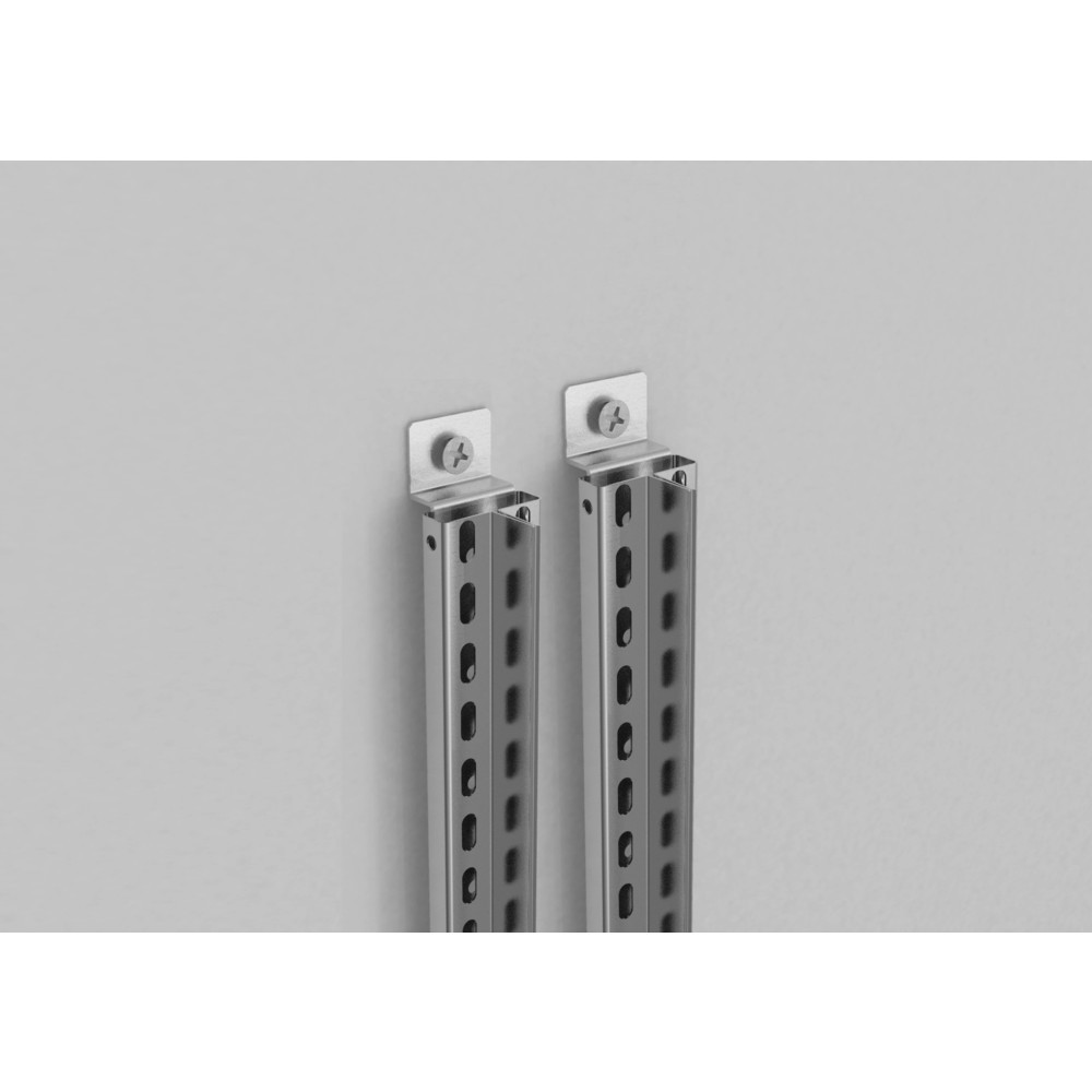 N° de l'image du produit 2 : Kit pour chevillage au mur pour étagère à dossiers META, unilatéral, gris clair, GF