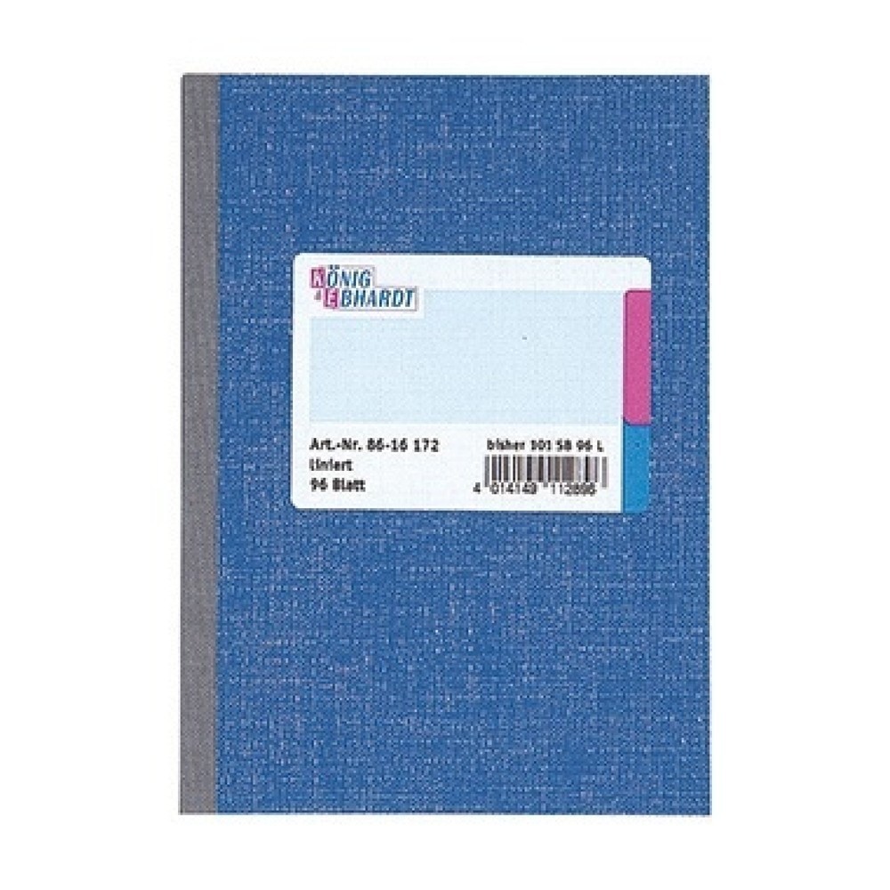 Produktabbildung: König & Ebhardt Kladde 8615172 DIN A5 liniert 96Blatt blau