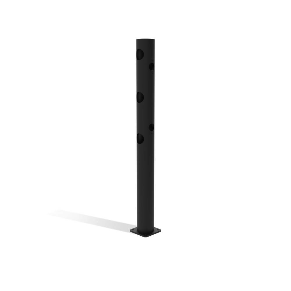 Productafbeelding nr. 2: Klapdeur-middenpaal voor veiligheidshek ‘Delta‘, Ø 110 mm, hoogte 1.200 mm, 90°