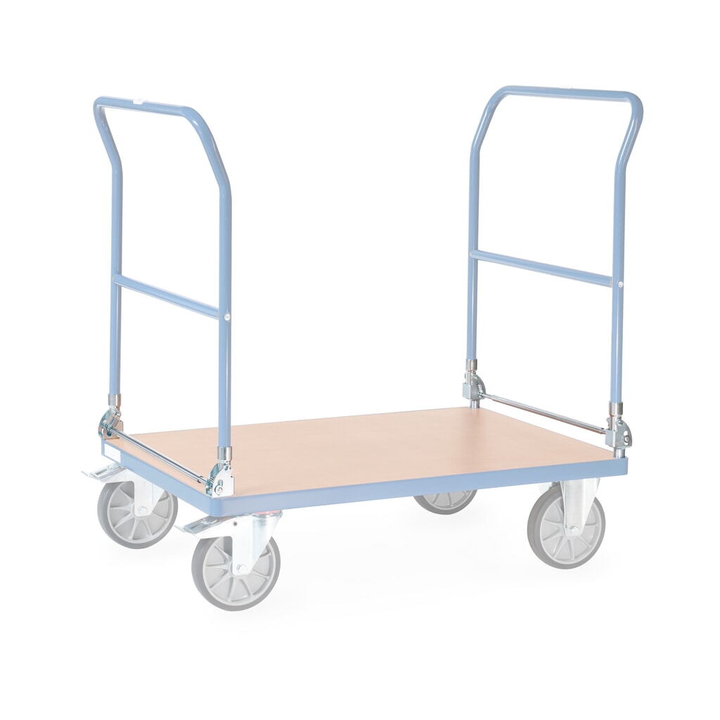 Klappbare Schiebebügel für fetra® Schiebebügelwagen, beidseitig, Breite 500 mm Produktabbildung: Klappbare Schiebebügel für fetra® Schiebebügelwagen, beidseitig, Breite 500 mm
