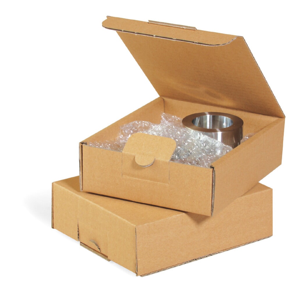 Produktabbildung: Klappschachtel 1-wellig, Qual. 1.10, braun, DIN A6, 159 x 125 x 45 mm